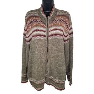 Heirloom Collectibles mockneck Full Zip Cardigan Sweater Size 26/28